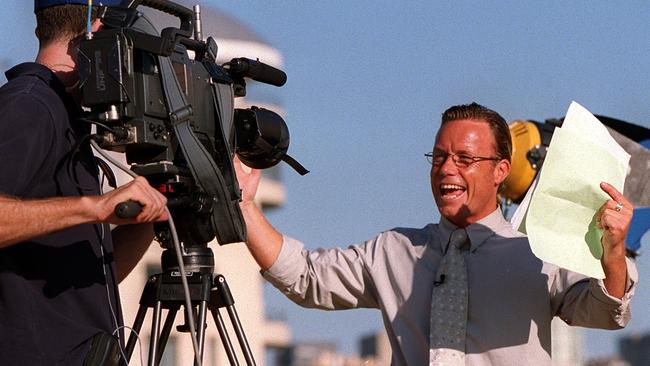 Bailey, pictured in 1999, was with Channel 10 for 28 years. Picture: Matthew Munro