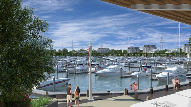 A concept image of the new North Harbour Marina project at Burpengary East.