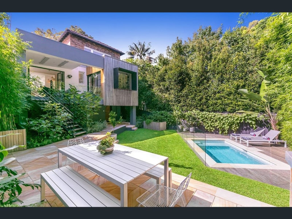 The lavish North Sydney property has an immaculate garden and a pool.