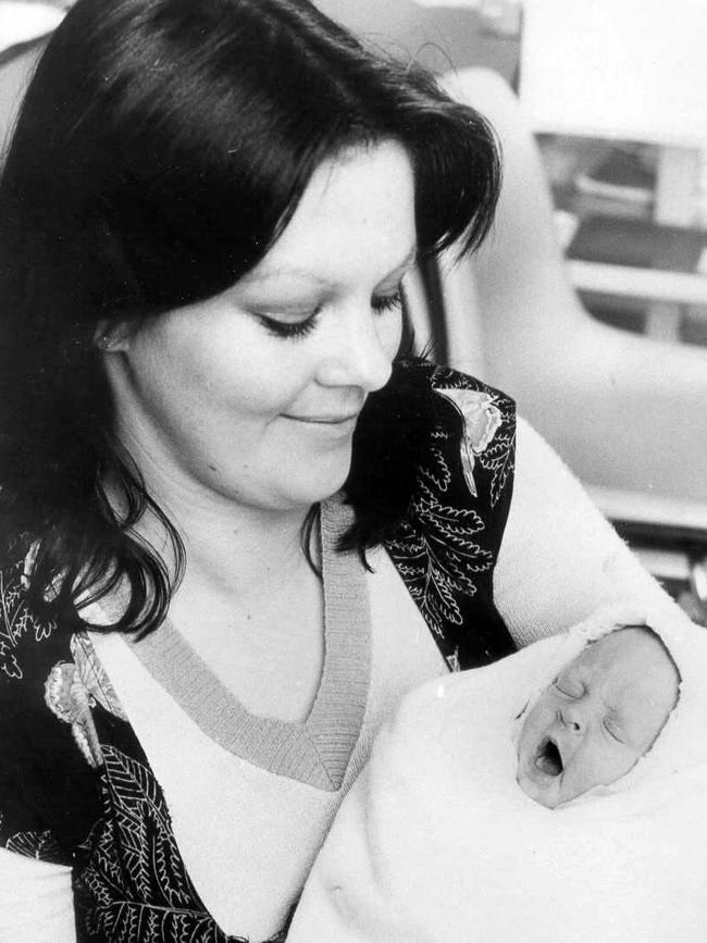 Ann English with newborn baby daughter Bianca on April 10, 1979.