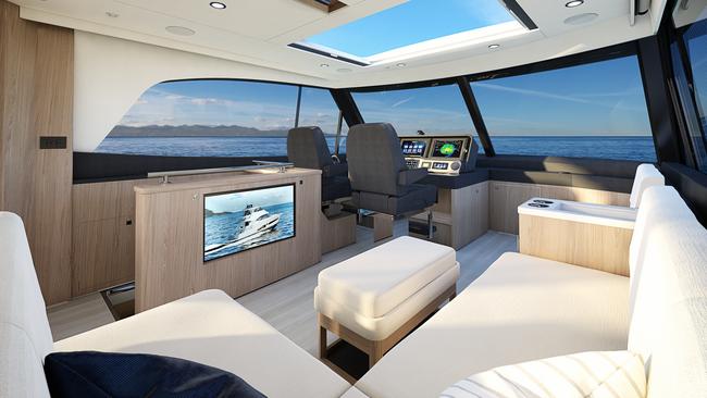 On board Riviera's new 58 Sports Motor Yacht.