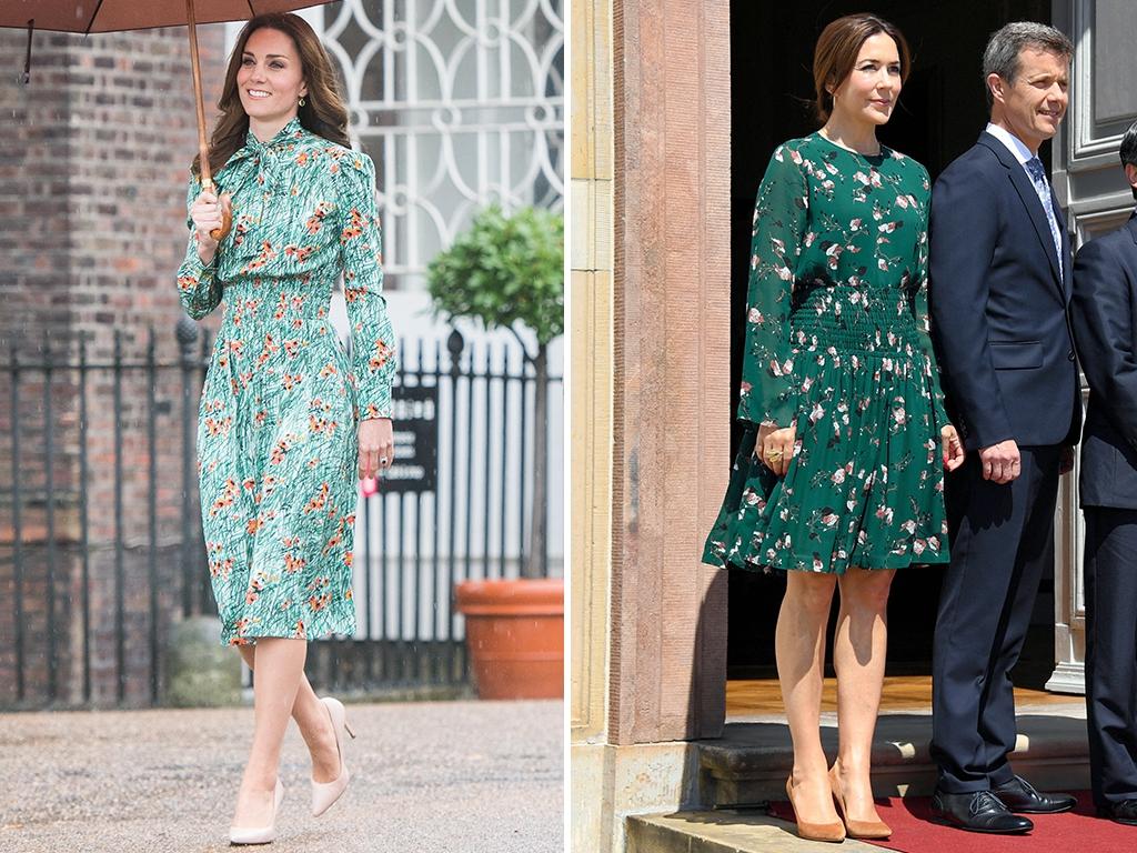 Catherine, Duchess of Cambridge visits The Sunken Garden at Kensington Palace on August 30, 2017 in London, England. Picture: Getty ... Crown Princess Mary of Denmark at Fredensborg Palace on June 18, 2017 in Fredensborg, Denmark. Picture: Getty