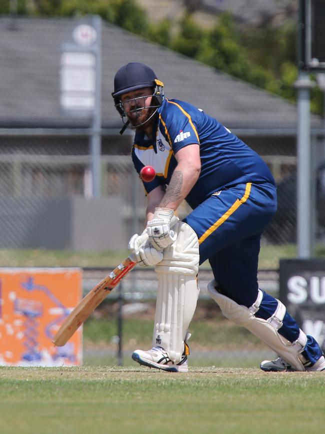 Cricket Gold Coast Kookaburra Cup - Surfers Paradise vs Coomera Hope Island at Sir Bruce Small Park. Coomera batsman James Martin. Picture: Mike Batterham