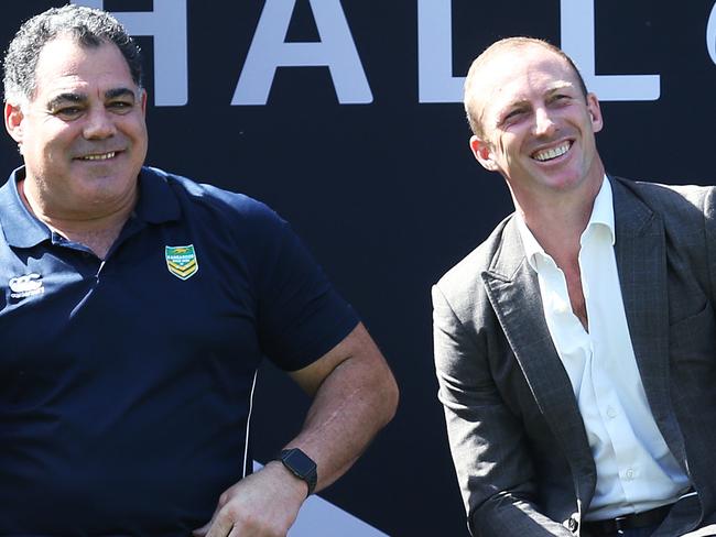 NRL Immortals and Hall of Fame announcement with Mal Meninga, Darren Lockyer and Wally Lewisat the SCG. Picture. Phil Hillyard