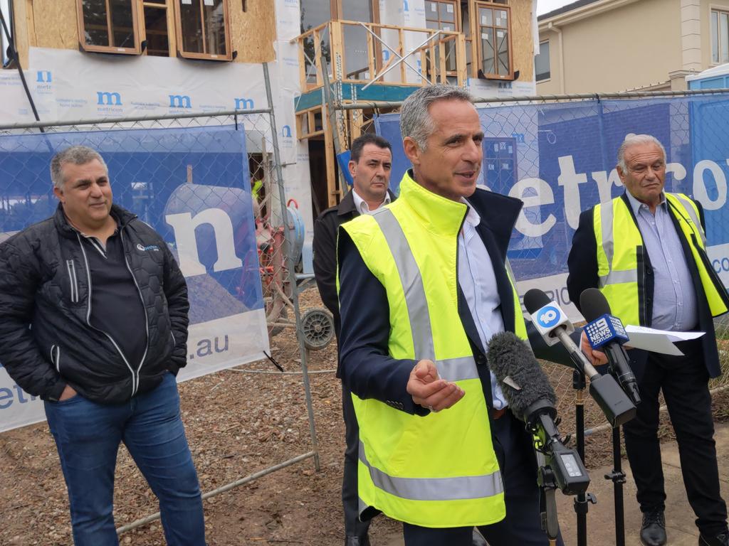 Metricon acting chief executive Peter Langfelder speaks about the state of the home building company alongside acting executive chairman Ross Palazzesi.