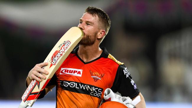 Warner and Sunrisers really fell out. (Photo by NOAH SEELAM / AFP)