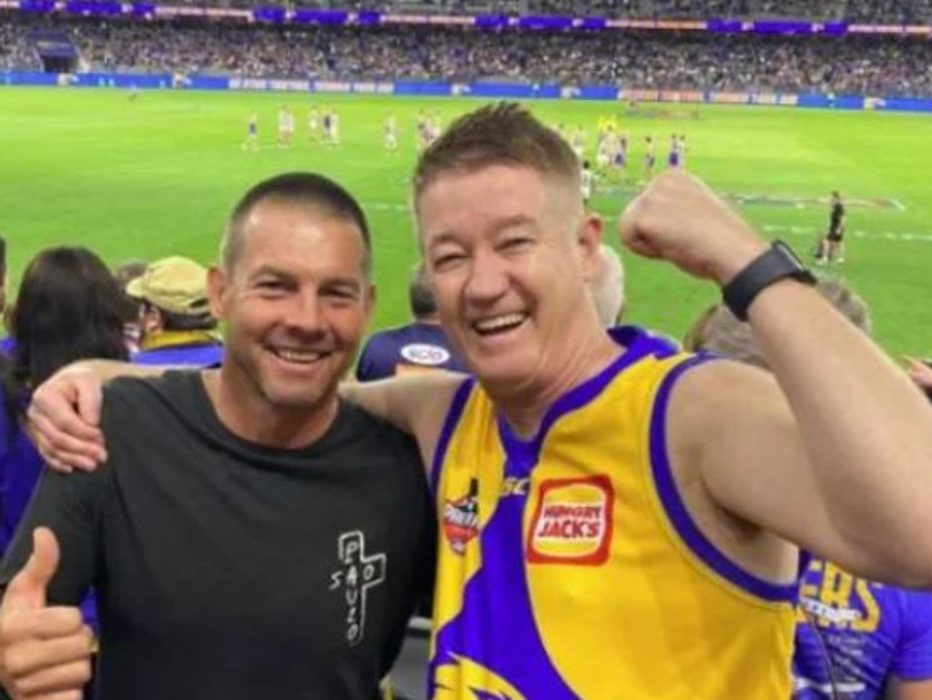 Ben Cousins looked happy and healthy last month.