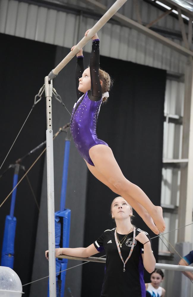 Action from the 2024 Northern Territory Gymnastics Championships at Woolner, Darwin. Picture: Karen Fowler.