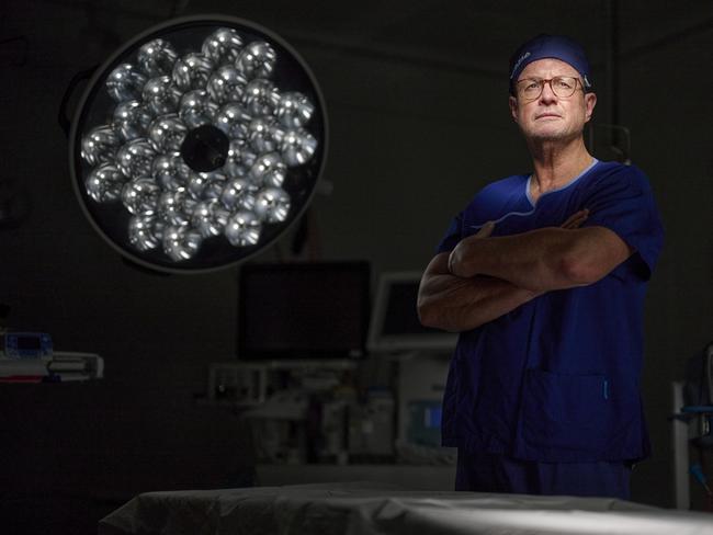 EMBARGO FOR TWAM 25 MAY 2024. FEE MAY APPLY. Portrait of AMA head Stephen Robson in an operating theatre in Canberra. Photo by Rohan Thomson/Pew Pew Studio