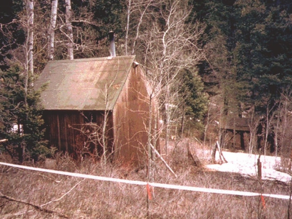 The infamous Unabomber was found holed up in a rustic cabin by FBI agents. Picture: FBI