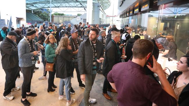 A problem at the ticketing office meant that some fans had trouble getting into the ground. Picture: Dean Martin