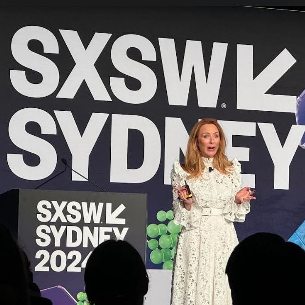 Ms Cole spoke to a large crowd at the SXSW conference. Picture: News.com.au / Jasmine Kazlauskas