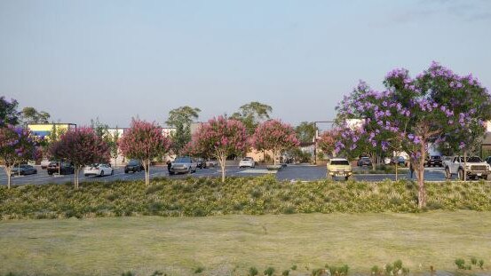 There would also be a boundary line of trees surrounding the centre.