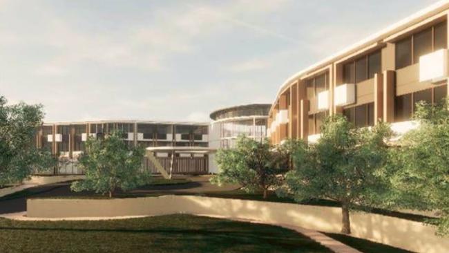 An artist's impression of a new three-storey retirement village at Forresters Beach.