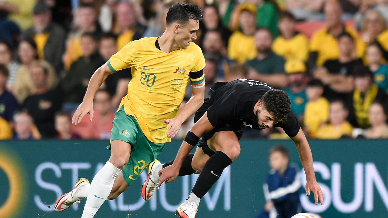 Sainsbury didn’t have his best game in Socceroos colours. (Photo by Matt Roberts/Getty Images)