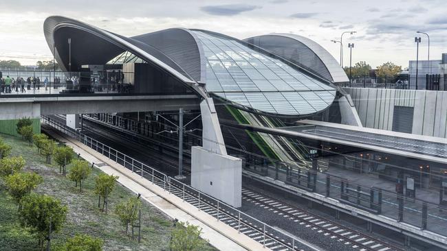 The Tallawong metro station. Picture: AAP/Matthew Vasilescu