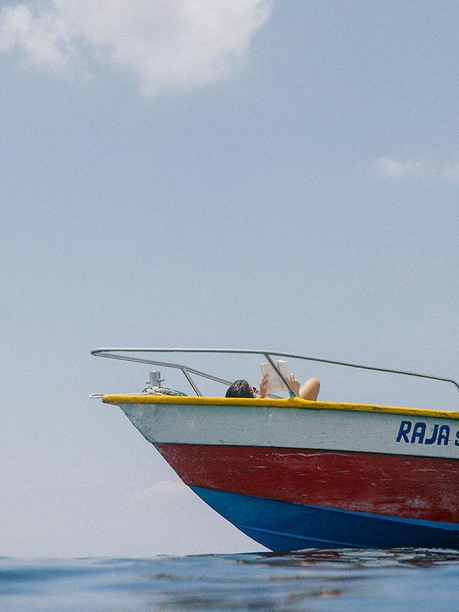 Cruising around the waters of Menjangan Island.