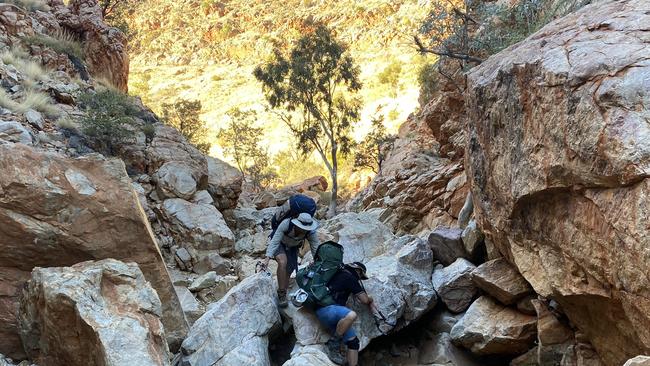 The Year 11 students get to go on an incredible 11-day trek through the Larapinta Trail in the West MacDonnell National Park, NT. Picture: Paul Ashenden