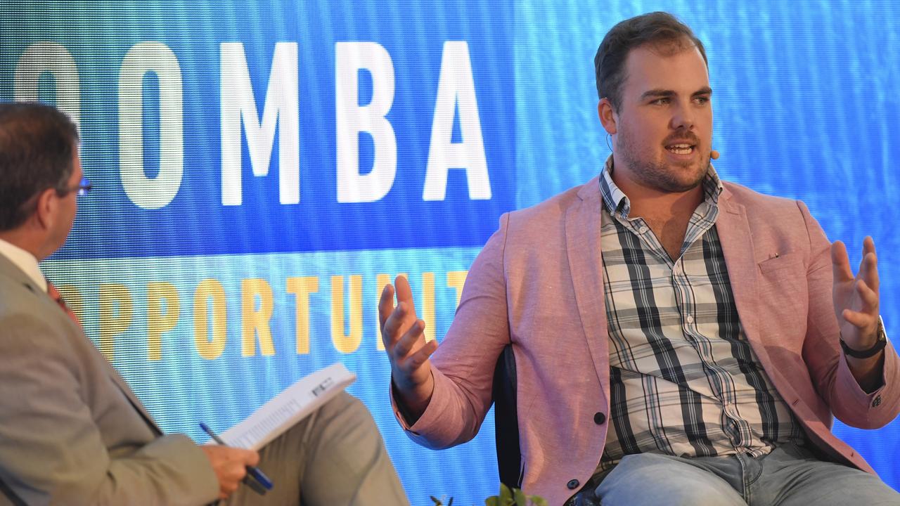 Olympian Matt Denny at the Future Toowoomba lunch at Wellcamp Airport. Picture: Kevin Farmer