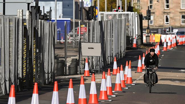 The security in place ahead of the COP26 summit in Glasgow, Scotland. Picture: Getty Images