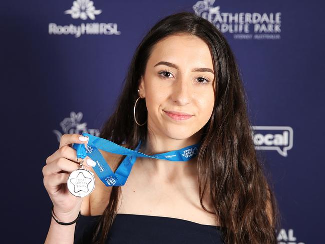 Tamara Cerne poses for a photo at the NewsLocal, 2017 Local Sports Stars Awards at The Epping Club on the 2nd of November, 2017 Liverpool Leader Junior Sports Star: Tamara Cerne. (AAP IMAGE/ Danny Aarons)