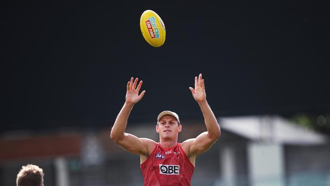 Callum Sinclair will again be the Swans’ No. 1 ruckman until Sam Naismith returns.