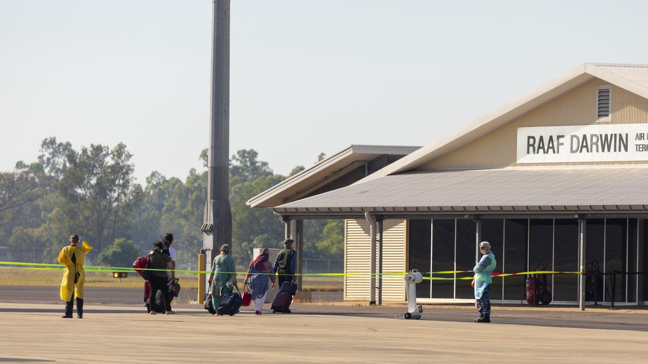 They were then transported to the Howard Springs quarantine facility. Picture: Supplied by ADF