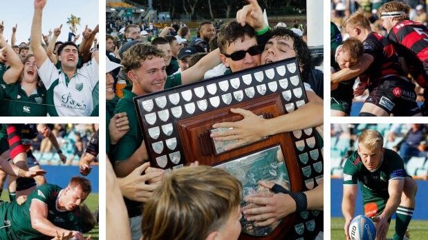 Randwick celebrates winning the Shute Shield grand final 2023.