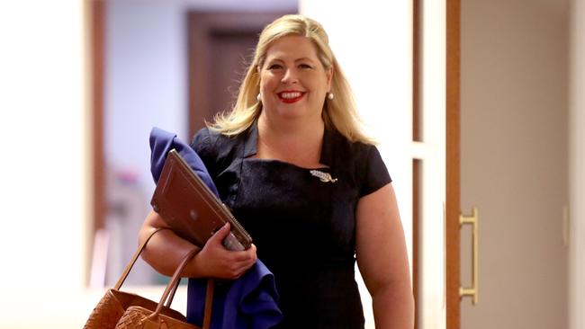 Katrine Hildyard on her way to a shadow cabinet meeting in 2018. Picture: AAP Image/Kelly Barnes