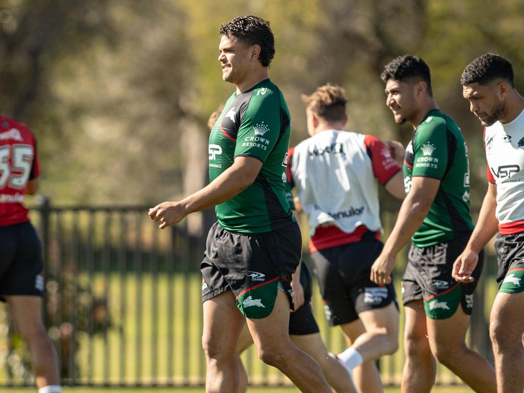 Latrell Mitchell at training on Wednesday. Picture: Julian Andrews