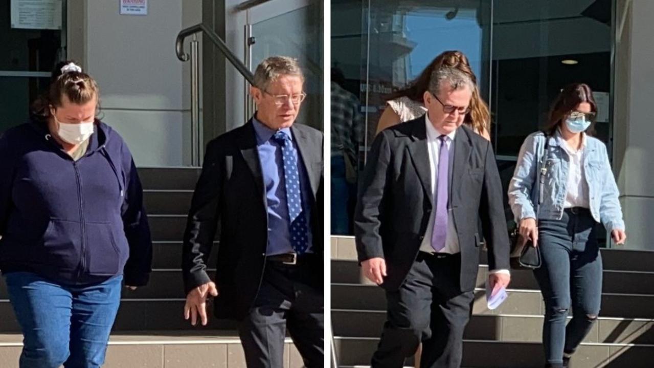 Bianca Maree Reynolds and Tara Alyce Steers leave Rockhampton Magistrates Court on July 26, 2022.