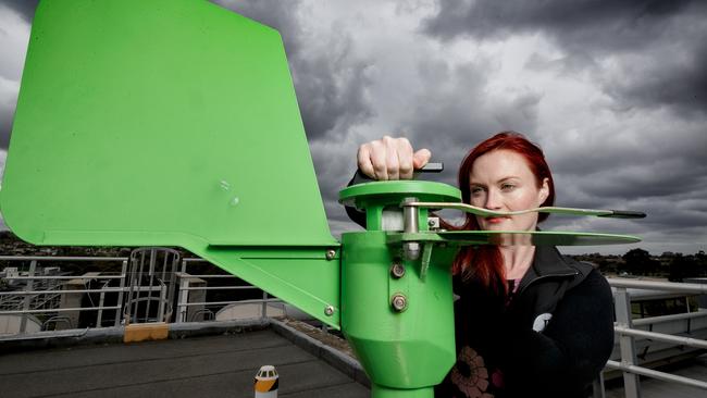 A pollen trap used to forecast the risk of thunderstorm asthma.