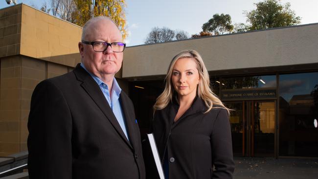 Beyond Abuse CEO Steve Fisher and Sheree Buchanan, of Shine Lawyers, are encouraging more victims of abuse to come forward. Picture: Linda Higginson