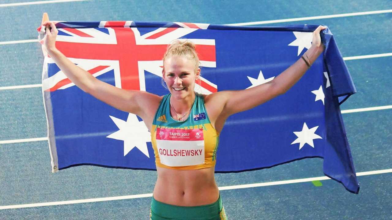 Bundaberg&#39;s Taryn Gollshewsky finished third at a previous University Games in Taipei in Discus. Picture: Contributed