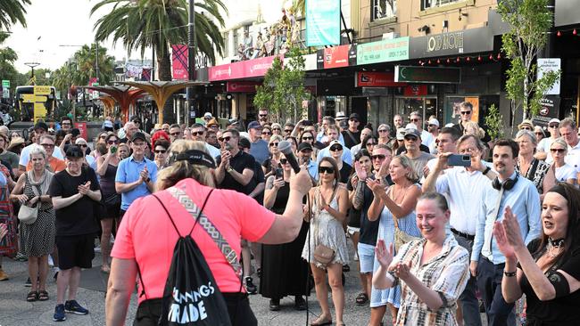 The rally was organised in response to concerns over youth crime in Port Phillip. Picture: Josie Hayden