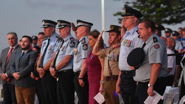 National Police Remembrance Candlelight Vigil 2023 at the Rockpool, Townsville. Picture: Evan Morgan