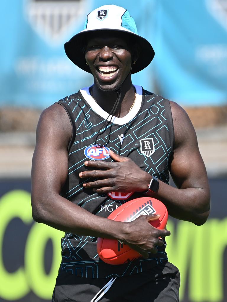 Aliir Aliir was all smiles. Picture: Keryn Stevens