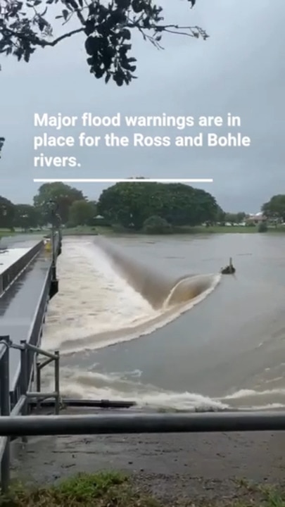 Raging rivers in Townsville after torrential rain