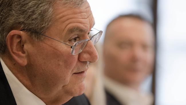 ASIC chairman Joe Longo appearing at the Senate inquiry in April. Picture: Jane Dempster