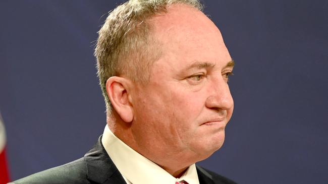 Barnaby Joyce confirmed he has apologised to the Prime Minister over the leaked text messages. Picture: NCA NewsWire / Jeremy Piper.