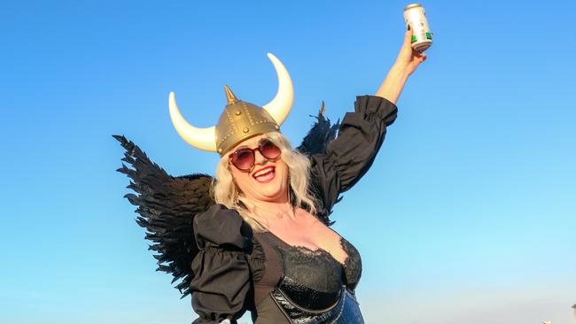 Claire Wylie at the annual Dinah Beach Yacht Club’s Viking Funeral. Picture: Glenn Campbell