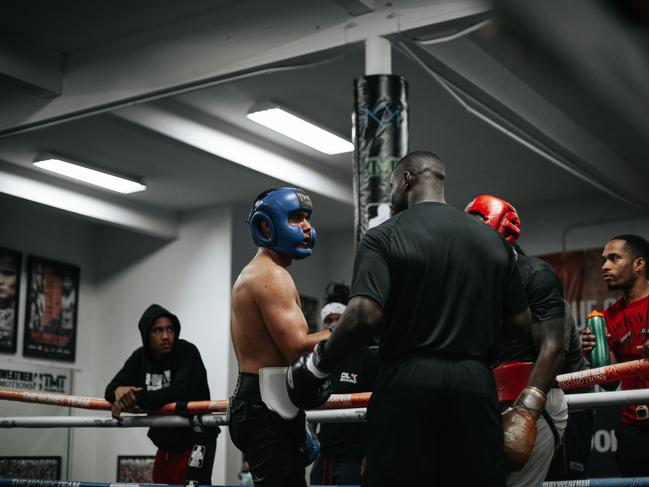 A teammate of Kevin Johnson jumped in the ring after the eighth round of his spar against Tim Tszyu to stop the contest. Photo courtesy of TMT.