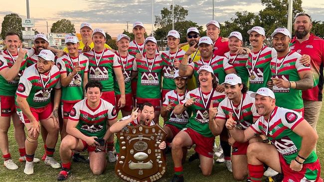 18/05/2023 - The Hervey Bay Seagulls celebrate last year’s BRL grand final win. Picture: facebook