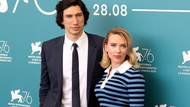 Adam Driver and Scarlett Johansson co-star in Marriage Story. Picture: Getty