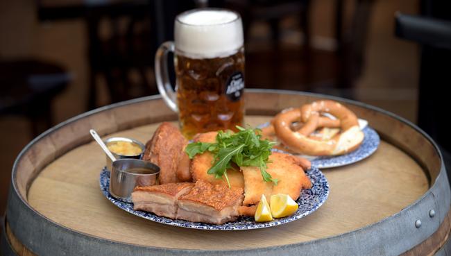 The Bavarian Knox is hosting Oktoberfest food and a stein of beer.