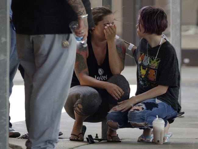 There were emotional scenes in the city of 13,000 people after the deadliest shooting since Florida in February. Picture: AP Photo/David J. Phillip