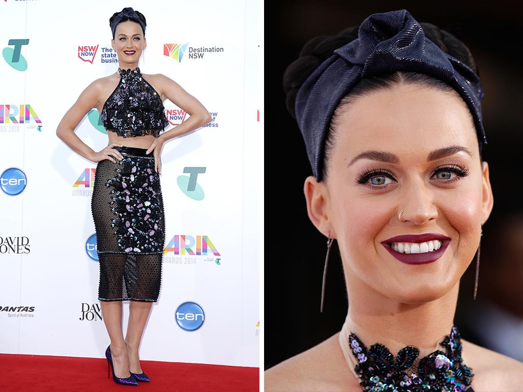 Katy Perry arrives on the red carpet at the ARIA Awards 2014 in Sydney, Australia. Pictures: Getty