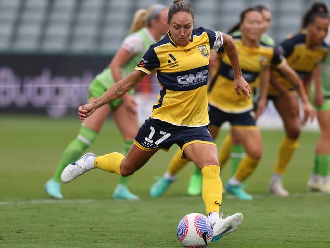 Kyah Simon has made a strong A-League return after the knee injury that kept her out of football for 438 days. Picture: Scott Gardiner/Getty Images