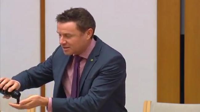 Queensland MP brings bunker fuel into parliament