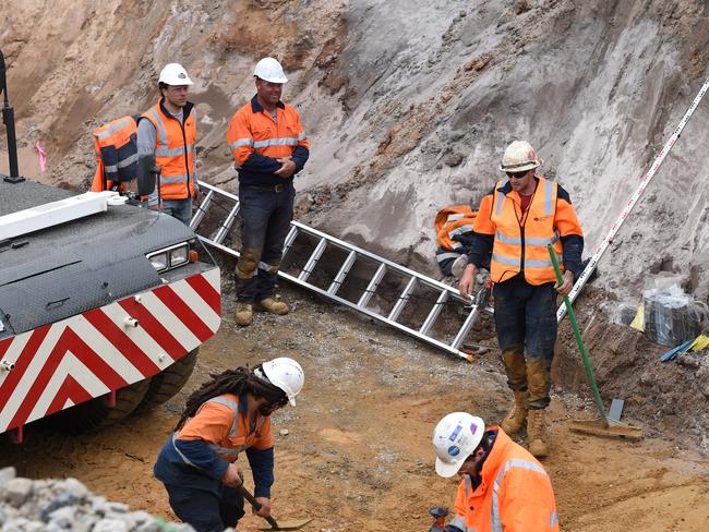 Major works for the installation of a the long awaited new station. Picture: Chris Eastman